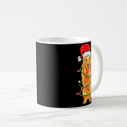 Christmas Dog Shirt, Christmas Golden Retriever Pa Koffiemok (Voorkant rechts)