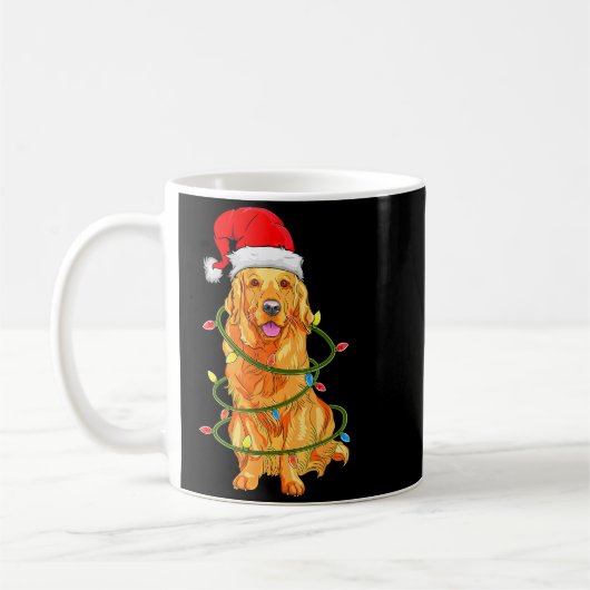 Christmas Dog Shirt, Christmas Golden Retriever Pa Koffiemok (Links)