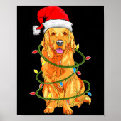 Christmas Dog Shirt, Christmas Golden Retriever Pa Poster (Voorkant)