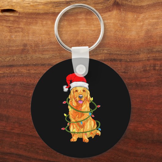 Christmas Dog Shirt, Christmas Golden Retriever Pa Sleutelhanger (Voorkant)