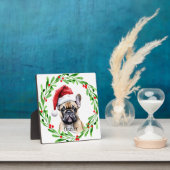 Christmas Dog Tan Frenchie Franse Bulldog Pet Fotoplaat (Insitu)