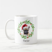 Christmas Dog Tan Frenchie Franse Bulldog Pet Koffiemok (Links)