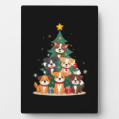 Christmas Dog Tree T-Shirt Cute Funny Puppy Dogs X Fotoplaat (voorkant)
