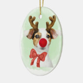 Christmas Dog wAntlers & Oven Mitt Ornament (Links)
