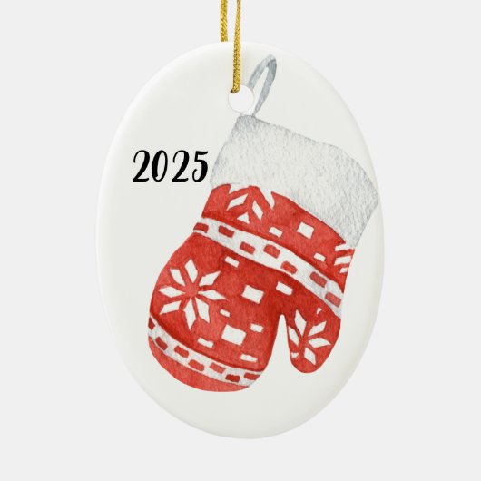 Christmas Dog wAntlers & Oven Mitt Ornament (Achterkant)