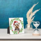 Christmas Dog Yorkie Yorkshire Terrier Feestdagen Fotoplaat (Insitu)