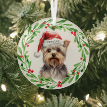 Christmas Dog Yorkie Yorkshire Terrier Feestdagen