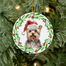 Christmas Dog Yorkie Yorkshire Terrier Feestdagen