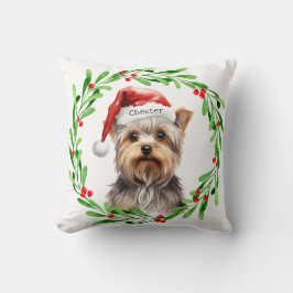 Christmas Dog Yorkie Yorkshire Terrier Feestdagen Kussen