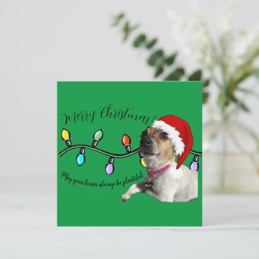 Christmas doggo kaart (Staand voorkant)