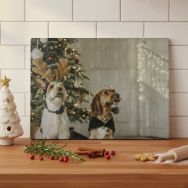 Christmas Dogs Cutting Board Holiday Gift Snijplank