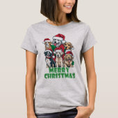 Christmas Dogs Squad Feestelijke Vakantie voor Hon T-shirt (Voorkant)