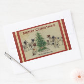 Christmas  Dogs Square Stickers (Envelop)