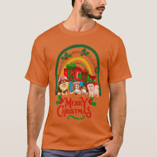 Christmas dogs wishes Merry Christmas kawaii boy T-shirt