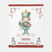 Christmas Doll Blanket for Kids With Name Fleece Deken (Voorkant)