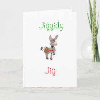 Christmas Dominic the Donkey Greeting Card Feestdagen Kaart