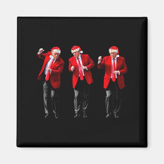 Christmas Donald Trump President 2024 Dancing Funn Magneet (Voorkant)