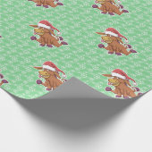 Christmas Donkey Cartoon Cadeaupapier (Hoek)