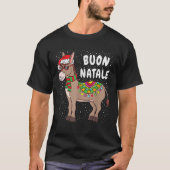 Christmas Donkey T Shirt Buon Natale American Ital (Voorkant)