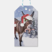 Christmas donkey with funny red hat cadeaulabel (Voorkant)