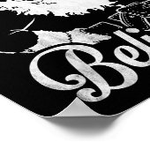 Christmas Don't Stop Believin' Santa Outline Poster (Hoek)