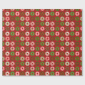 Christmas Donut Holiday Treat Pattern Cadeaupapier (Vlak)
