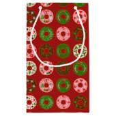 Christmas Donut Holiday Treat Pattern Klein Cadeauzakje (Achterkant)