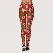 Christmas Donut Holiday Treat Pattern Leggings (Achterkant)