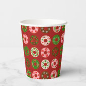 Christmas Donut Holiday Treat Pattern Papieren Bekers (Achterkant)