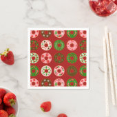 Christmas Donut Holiday Treat Pattern Servet (Insitu)
