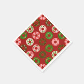 Christmas Donut Holiday Treat Pattern Servet (Hoek)