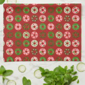 Christmas Donut Holiday Treat Pattern Theedoek (Gevouwen)