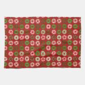 Christmas Donut Holiday Treat Pattern Theedoek (Horizontaal)