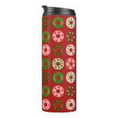 Christmas Donut Holiday Treat Pattern Thermosbeker (Geroteerd rechts)