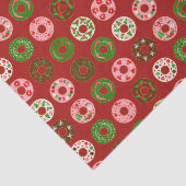 Christmas Donut Holiday Treat Pattern Tissuepapier (Detail)