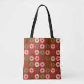 Christmas Donut Holiday Treat Pattern Tote Bag (Voorkant)