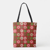 Christmas Donut Holiday Treat Pattern Tote Bag (Achterkant)