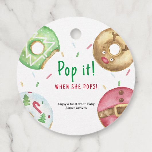 Christmas donuts - Pop het Als ze poppen Bedankjes Labels (Achterkant)