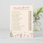 Christmas Doodle He said She said Card Kaart (Staand voorkant)