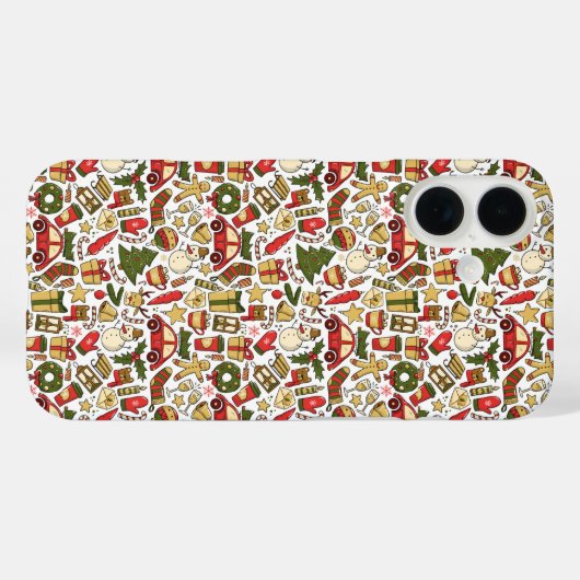 Christmas Doodle iPhone / iPad case (Achterkant (horizontaal))
