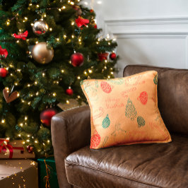 Christmas Doodle Pattern | Snowmen, Trees & Candy  Kussen