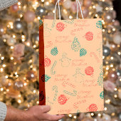 Christmas Doodle Pattern | Snowmen, Trees & Candy  Medium Cadeauzakje