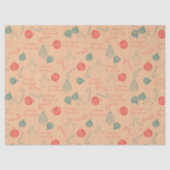 Christmas Doodle Pattern | Snowmen, Trees & Candy Tissuepapier (Voorkant)