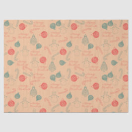 Christmas Doodle Pattern | Snowmen, Trees & Candy  Tissuepapier