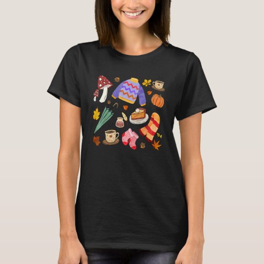 Christmas Doodles Tis' The Season Retro Funy Cooki T-shirt (Voorkant)