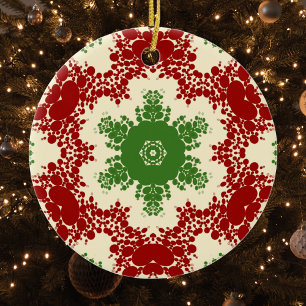 Christmas Dot Mandala Keramisch Ornament