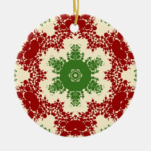 Christmas Dot Mandala Keramisch Ornament (Voorkant)