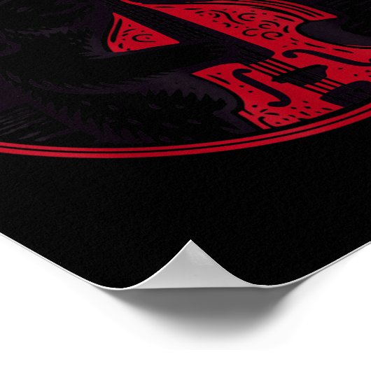 Christmas Double B Santa Bear Playing Jazz Musicia Poster (Hoek)