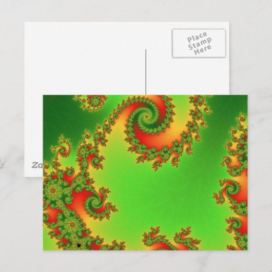 Christmas Double Spiral Briefkaart (Voorkant / Achterkant)