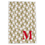 Christmas Dove Branch Faith Peace Love Joy INITIAA Medium Cadeauzakje (Voorkant)